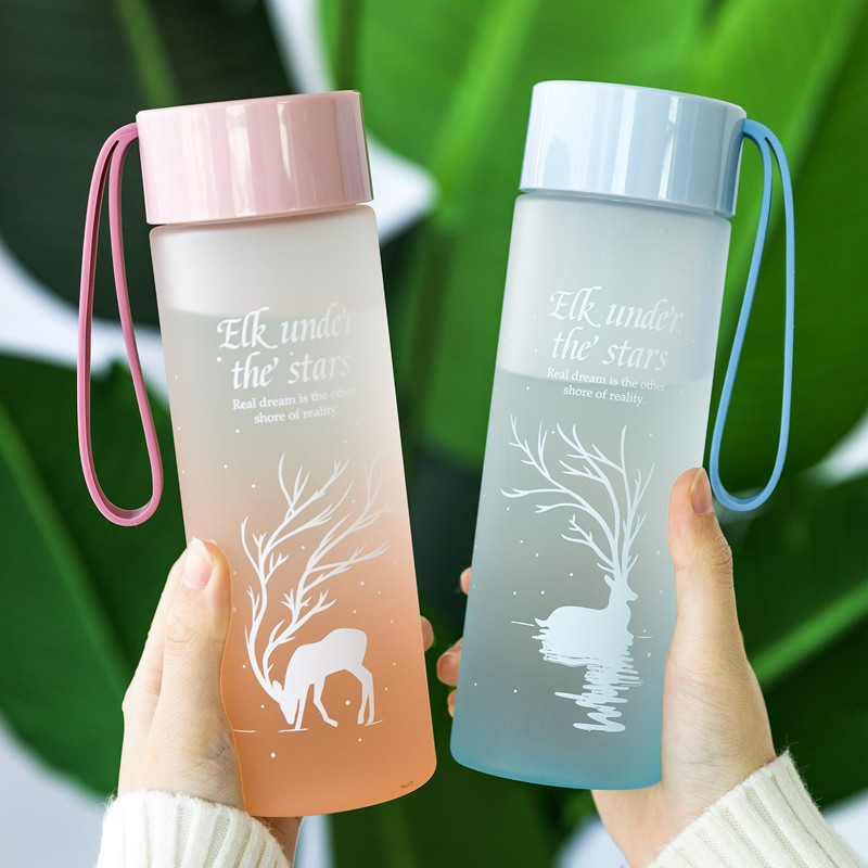 水杯简约ins风女塑料杯少女小仙女男中学生清新森系可爱防摔杯子