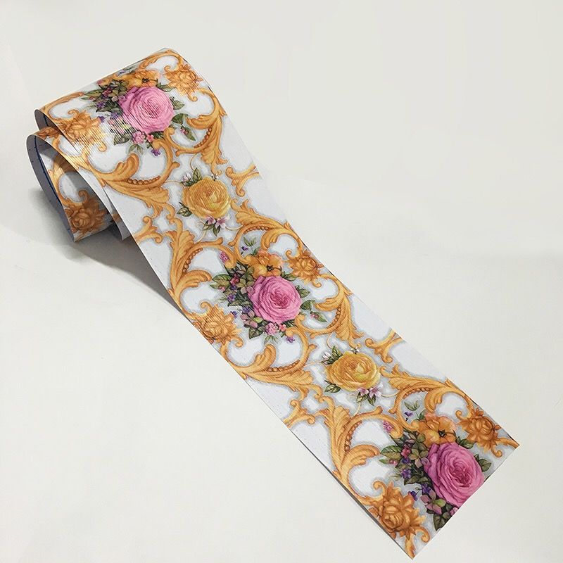 客厅卧室踢脚线墙贴墙纸自粘厨房浴室卫生间防水腰线墙上装饰贴画x7