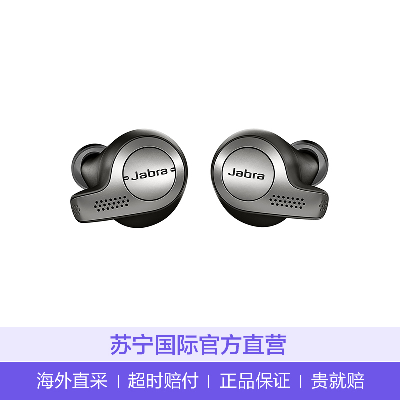 [臻律 真无线]捷波朗(Jabra))Elite 65t入耳式蓝牙运动耳机 银黑色