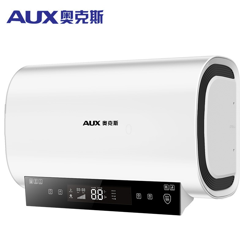 aux/奥克斯zb08扁桶电热水器60升家用一级速热80l储水式恒温淋浴 白色
