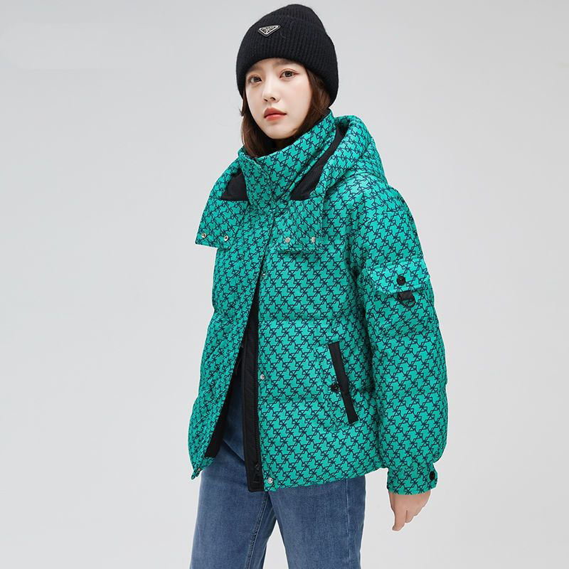 羽绒棉棉衣棉服女2024新款冬季加厚连帽时尚百搭保暖洋气显瘦短款高清大图
