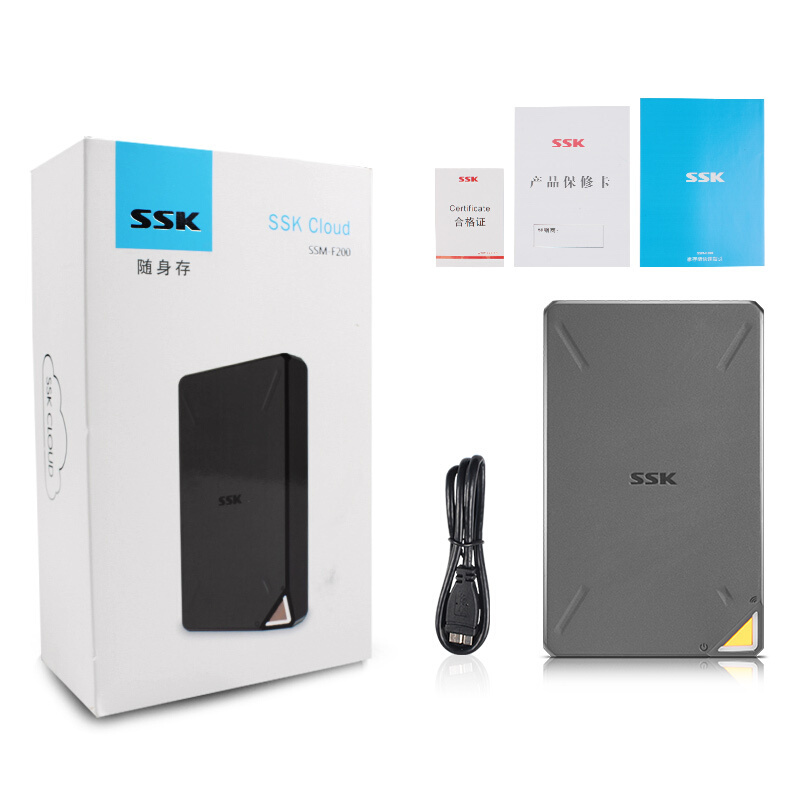 飚王(SSK) 随身存 智能无线 移动硬盘 SSM-F200 1个