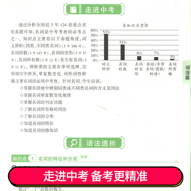 万唯中考初中英语语法大全专项训练 2022版初一初二初三语法练习题七/八/九/年级语法全解