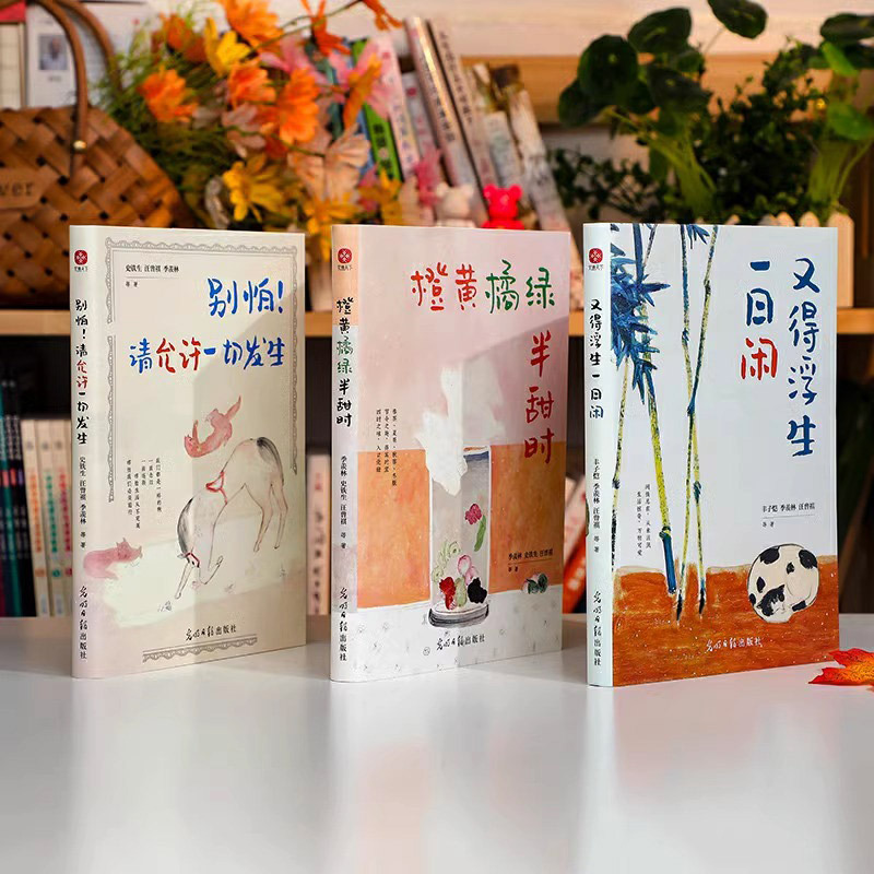 [抖音]别怕!请允许一切发生 [正版]抖音3册橙黄橘绿半甜时别怕请允许一切发生又得浮生一日闲 史铁生汪曾祺季羡