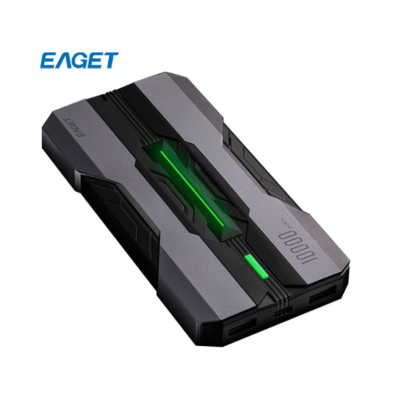 忆捷(EAGET) X6双向快充电源锂电池 18W 10000毫安多接口铠甲机身便携式 1个 黑色(单位:个)高清大图