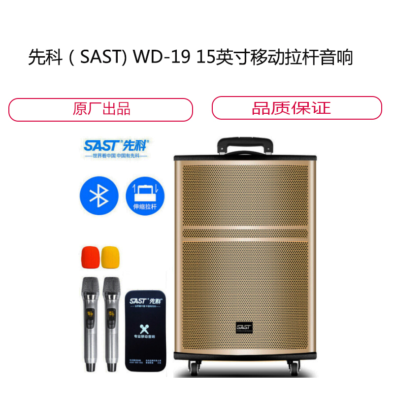 先科(SAST) WD-19 15英寸 移 动 拉 杆 音 响