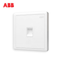 【ABB官方旗舰店】ABB开关插座远致白墙壁86型插座面板一位电话插座AO321