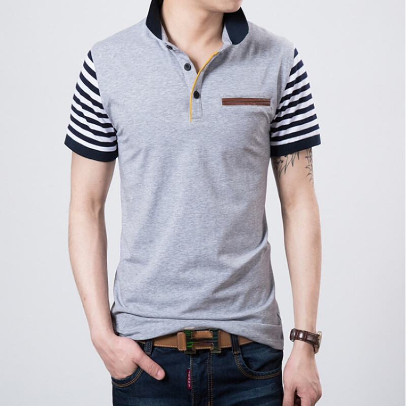 夏装男装衣服男短袖t恤有翻领polo衫半截袖衣服加肥大码潮流白色白色