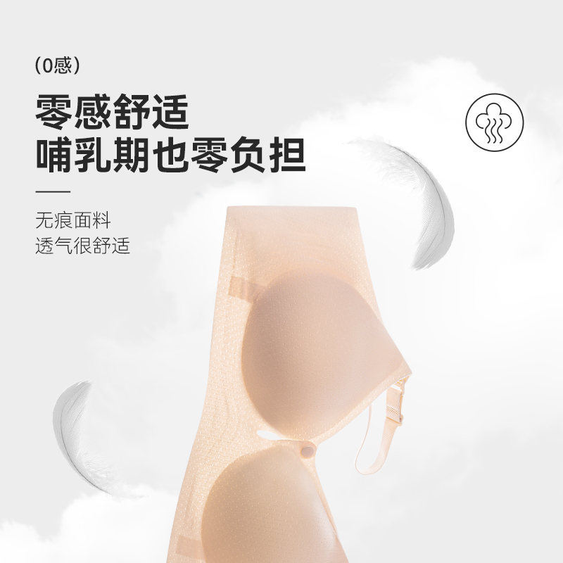 猫人孕妇哺乳内衣聚拢防下垂产后喂奶前开扣无痕大码透气文胸罩夏高清大图