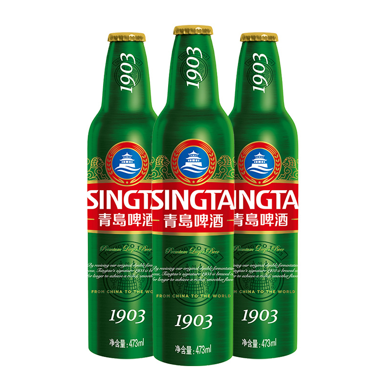 青岛啤酒(TSINGTAO) 经典 10度1903 473ml*12铝瓶装 整箱装 官方直营高清大图