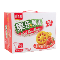 嘉士利 果乐果香 680g 盒装 （草莓味） 果酱夹心饼干 休闲零食