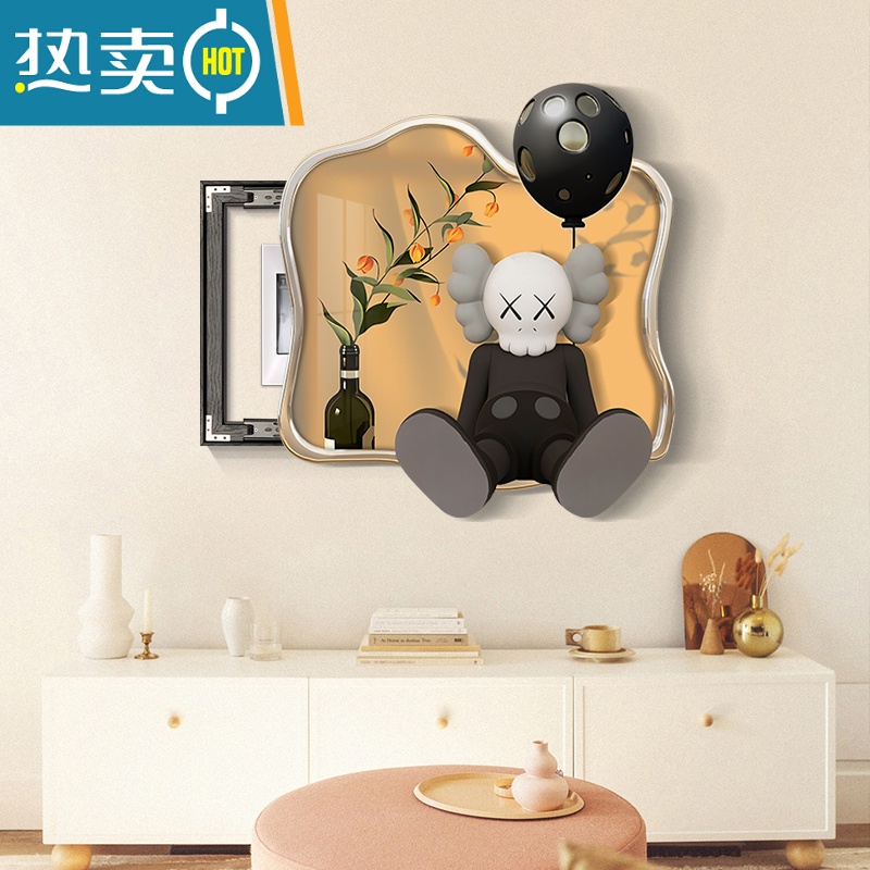 敬平潮玩宇航员电表箱装饰画异形配电箱超薄款遮挡挂画电源总开关壁画装饰画高清大图