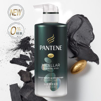 潘婷(PANTENE)头皮净透强发去屑洗发露300ml 无硅油活性炭深层清洁所有发质去油