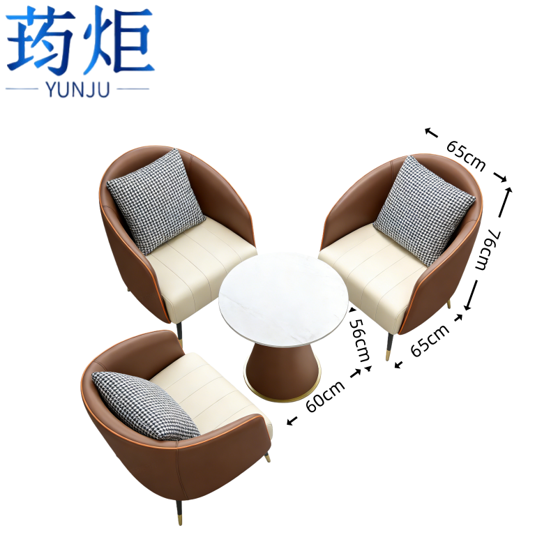 荺炬洽谈沙发一桌二椅组高清大图