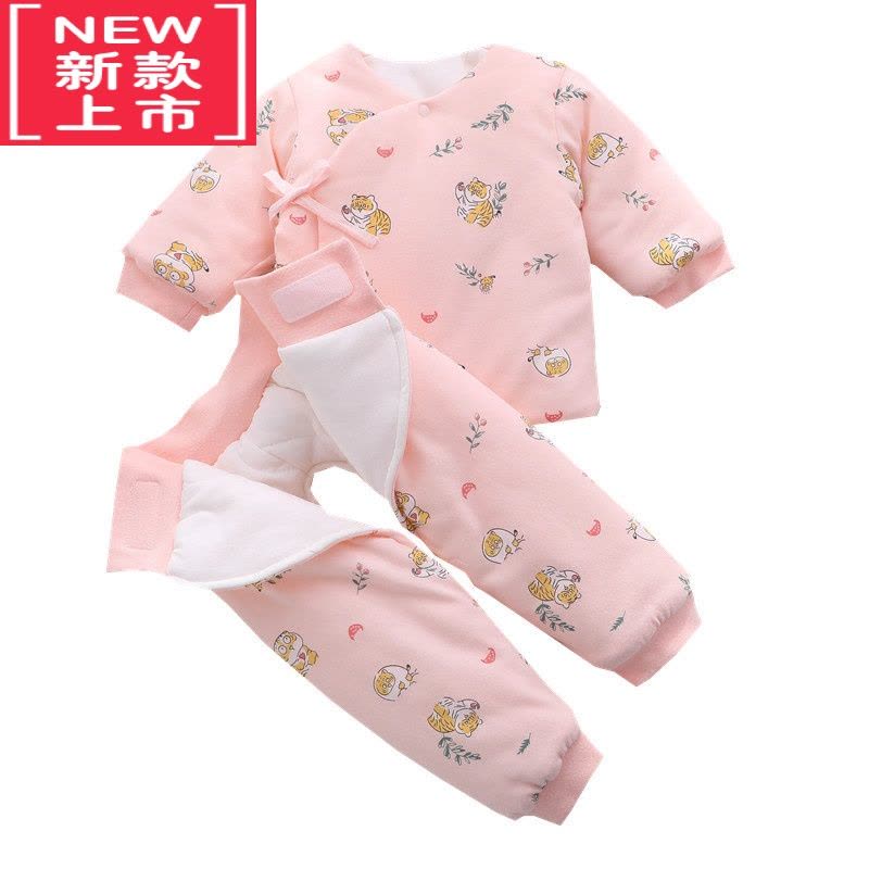 可莉允新生婴儿衣服秋冬季0一3月初生棉服冬款棉衣加厚棉袄分体夹棉套装图片