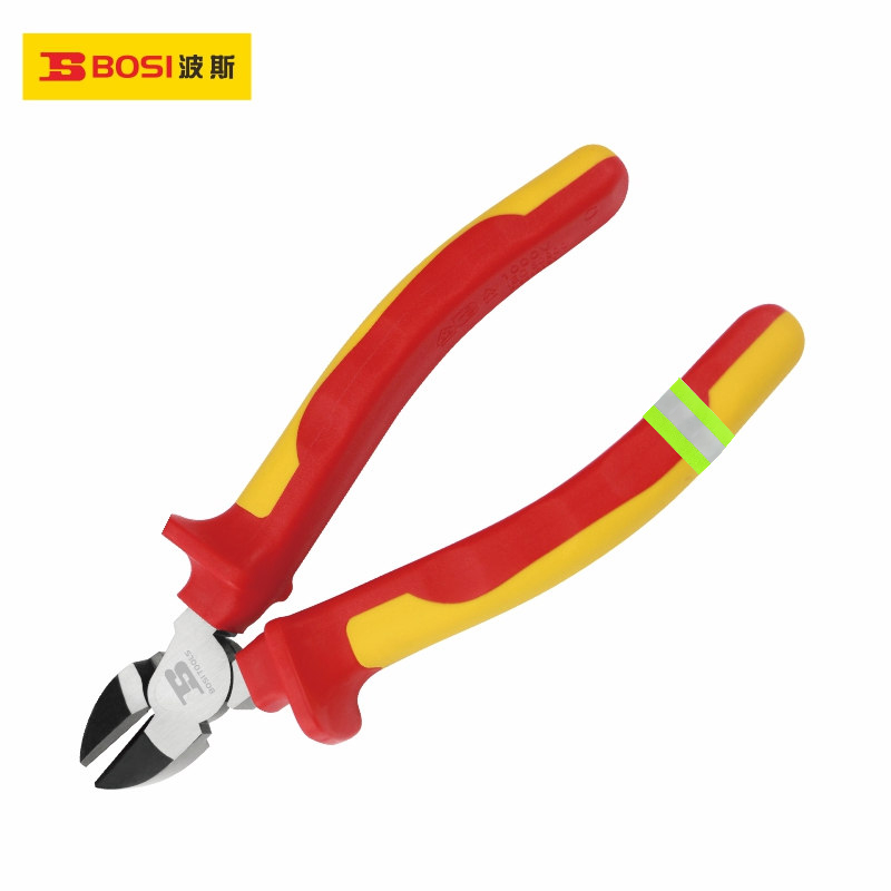 波斯(BOSI) 荧光系列VDE绝缘耐压斜嘴钳 6"/160mm 把
