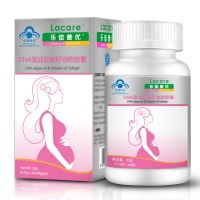 [苏宁红孩子]乐佳善优 Lacare DHA藻油亚麻籽油软胶囊 0.5g*60粒 3岁以上盒装
