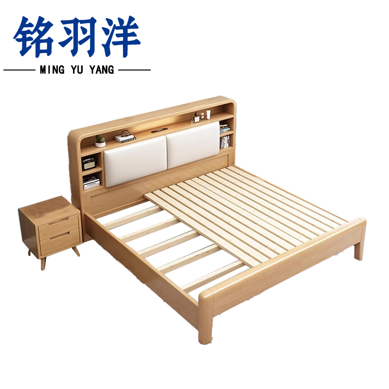 铭羽洋宿舍床1.5m+床头柜套高清大图