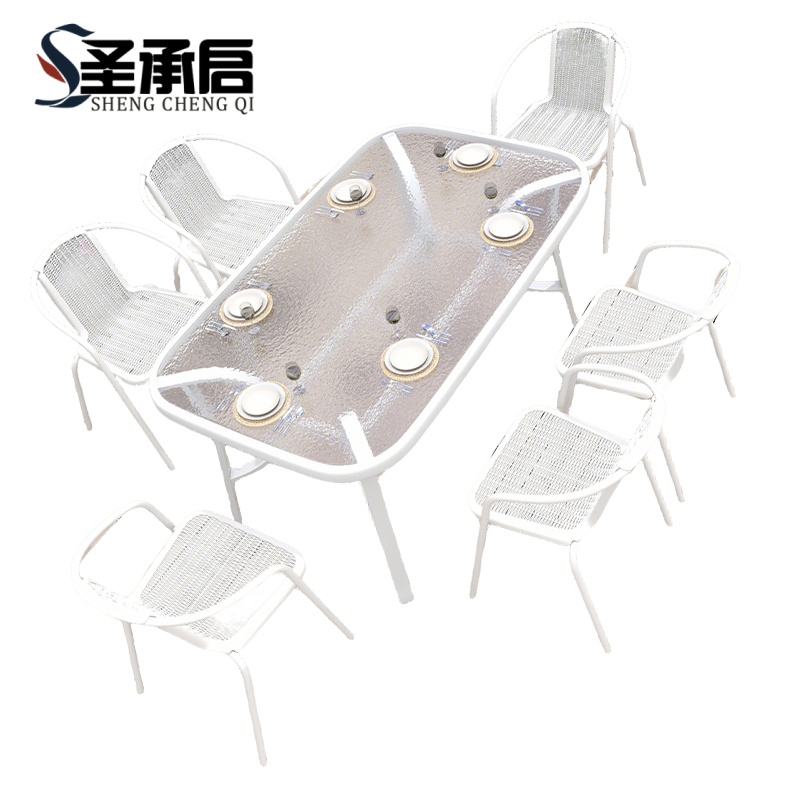 圣承启 桌椅 150cm+6椅 套高清大图