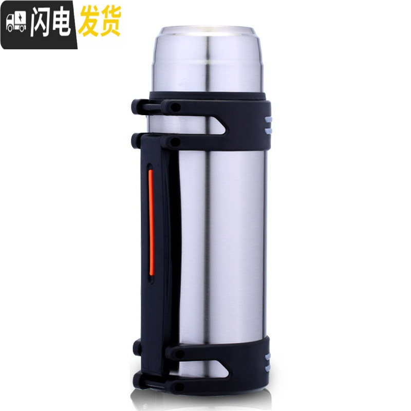 三维工匠特大容量保温杯2000旅游2户外便携家用304不锈钢保温壶2 钢本色2000高清大图