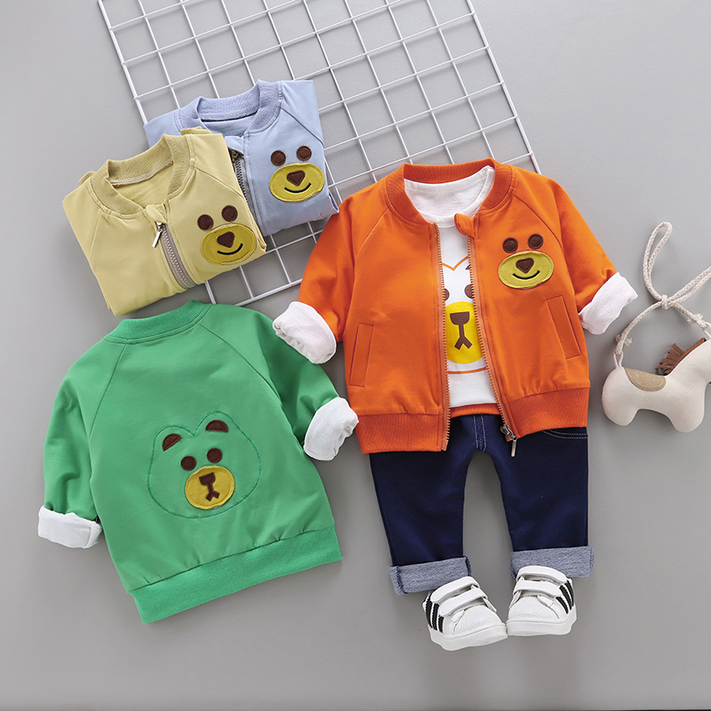 宝宝秋装套装男0一1-2-3岁婴儿衣服时尚潮衣2018新款韩版儿童外套