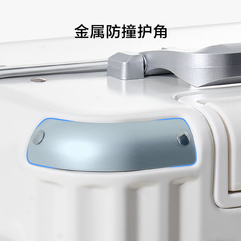 爱华仕(OIWAS) 铝框拉杆箱磨砂防刮四角金属防撞登机箱20英寸行李箱男女旅行箱密码箱