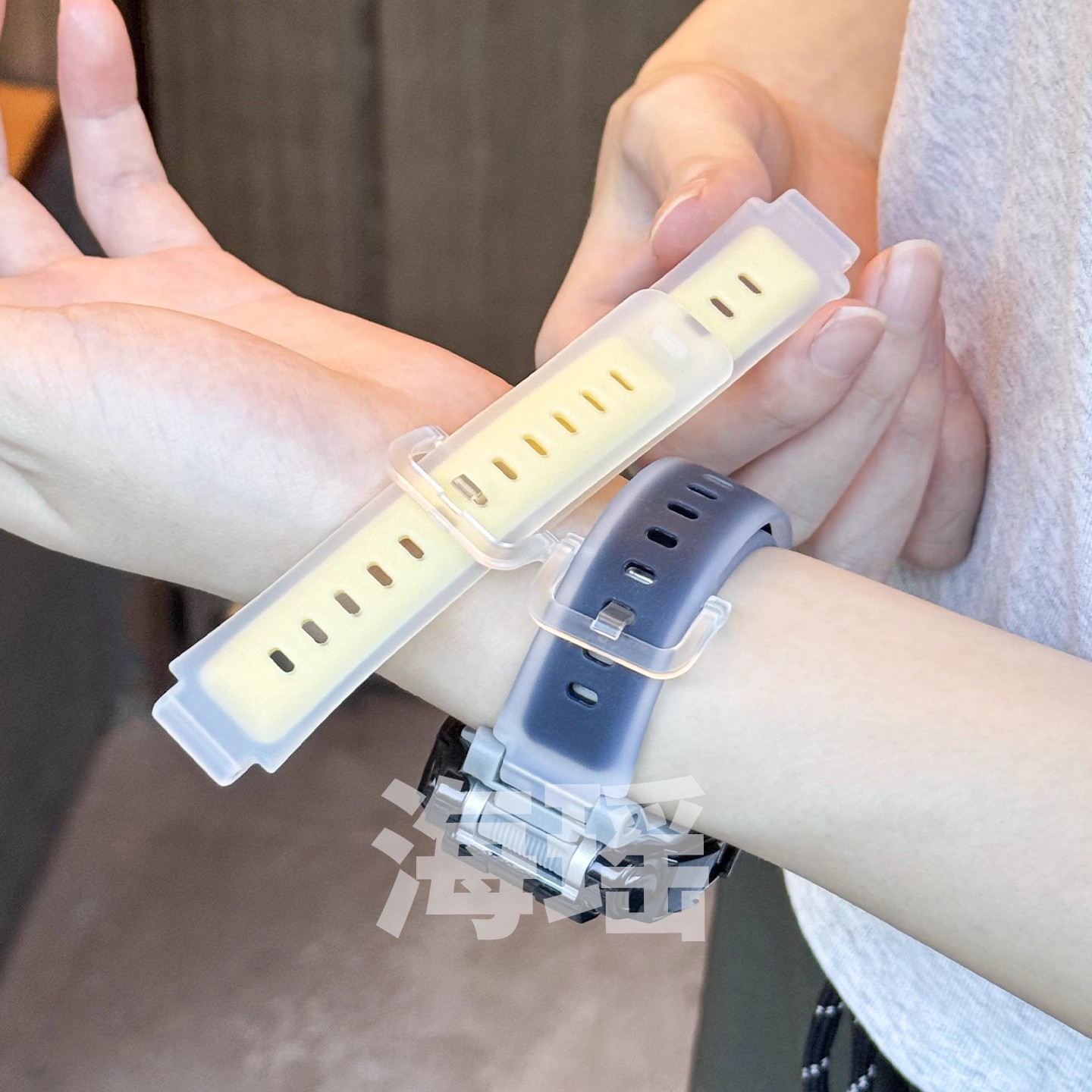 双层适用于小天才电话手表表带Z11/Z1/Z9液态硅胶z8a/z7s/z6pro/d3儿童保护套腕带配件秋冬款3139a高清大图
