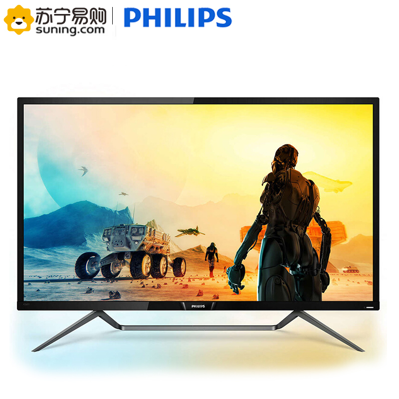 飞利浦(PHILIPS) 43英寸黑色 4K UHD DisplayHDR 1000标准 Tpye-c接口 QD量子点 吃鸡显示器电脑显示屏 436M6VBPAB