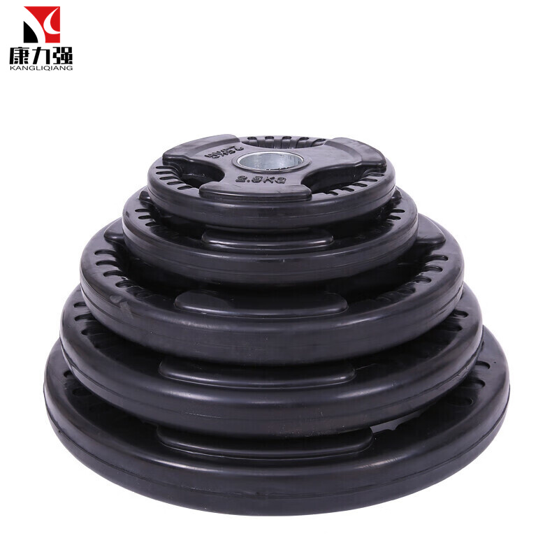 康力强卧推包胶杠铃套装 奥杆铸铁举重杠铃男士健身器材套装高清大图