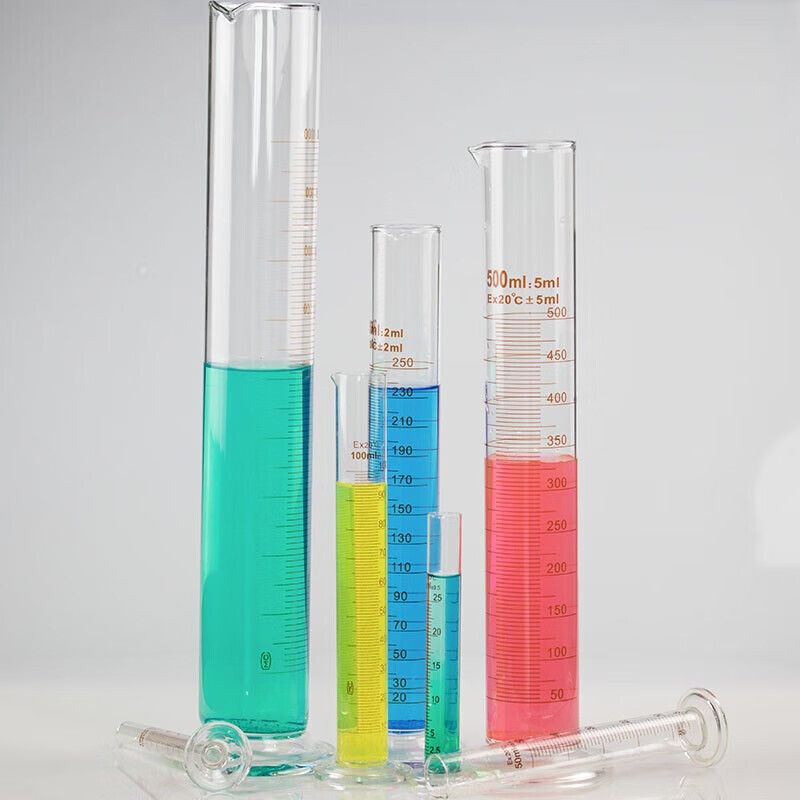 海斯迪克 HKQS-159 玻璃量筒 刻度量筒 高透明度实验室器具 50ml(10个)
