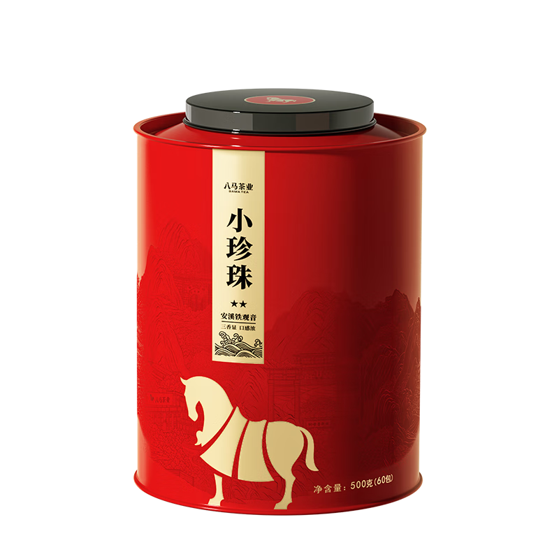 八马茶业 小珍珠★★·安溪铁观音 500克(60包)高清大图