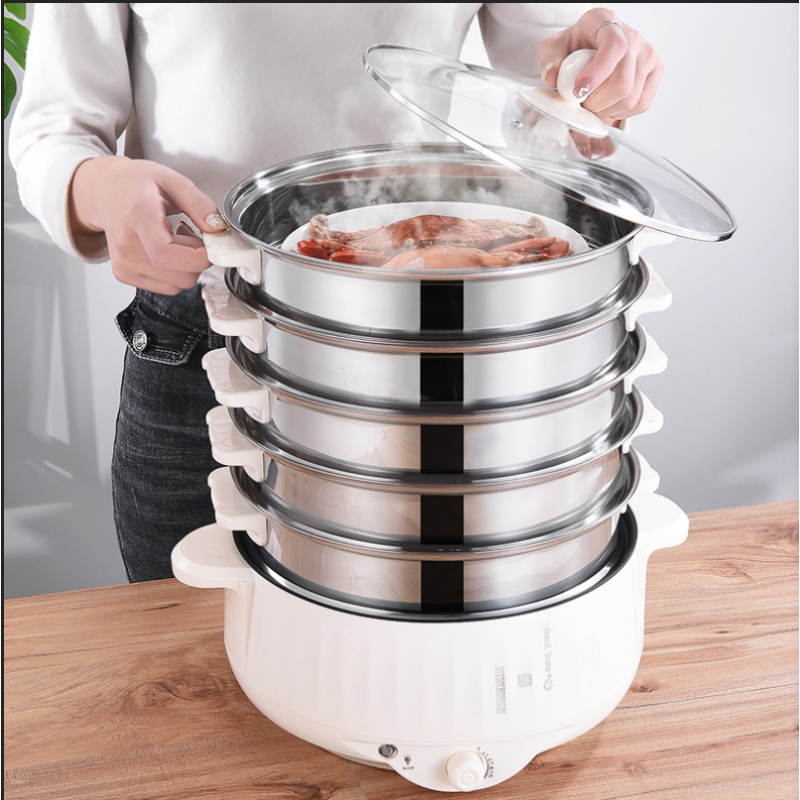 电蒸锅魅扣多功能家用不锈钢多层电蒸笼蒸机蒸蒸电蒸锅