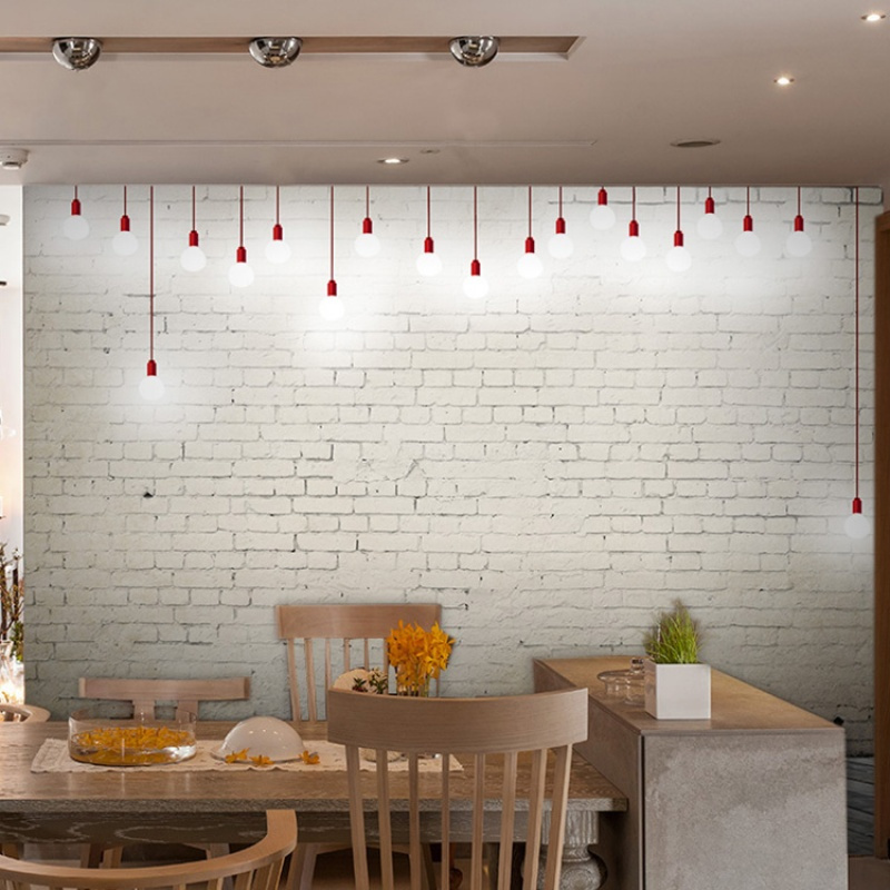 水泥砖纹白墙壁纸服装店复古怀旧工业风墙纸客厅电视背景个性壁纸壹德