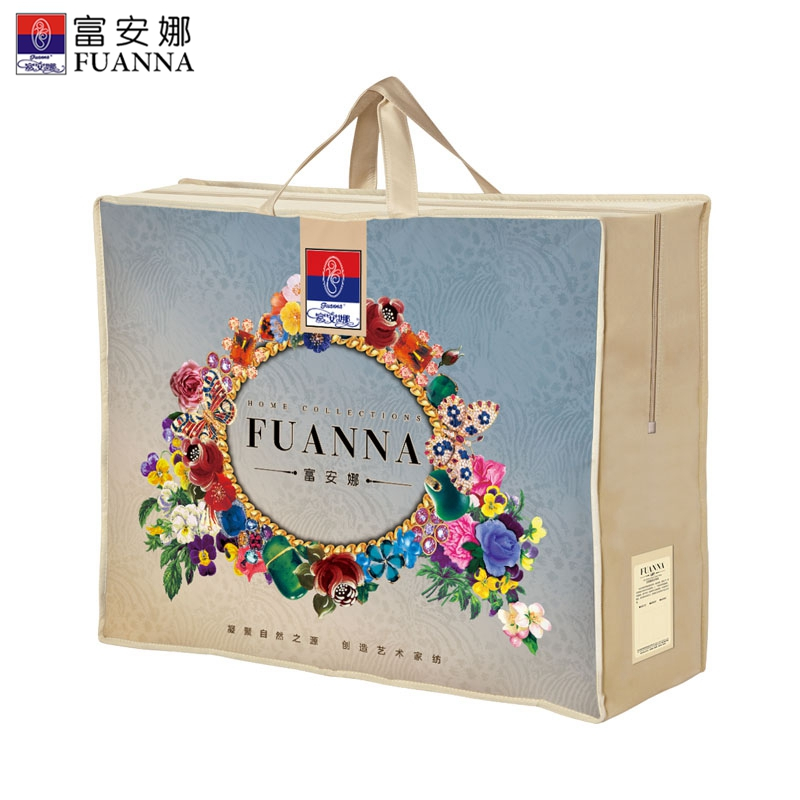 富安娜(FUANNA)家纺保护床垫纯棉亲肤清雅单人清新简约印花保护床垫双人床笠款