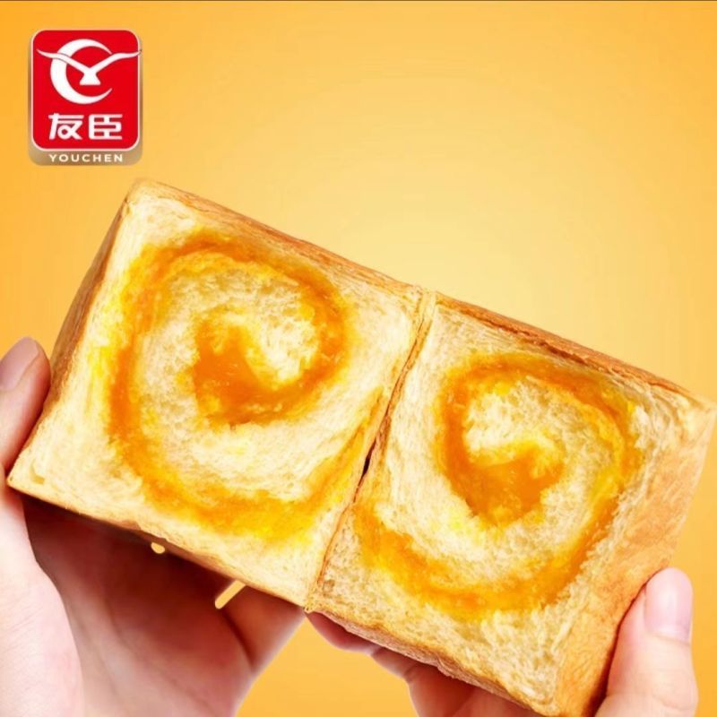 友臣咸蛋黄魔方生吐司420g*2箱早餐整箱蛋糕点手撕面包休闲零食