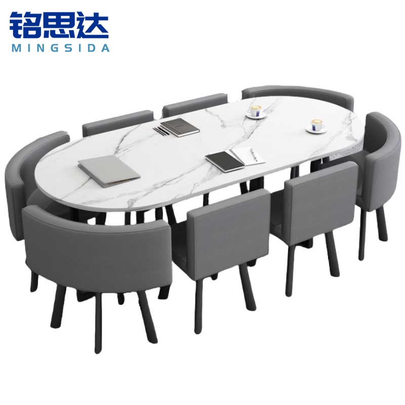 铭思达洽谈桌一桌八椅套高清大图