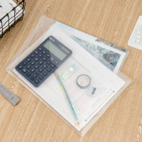 得力5501A加厚透明文件袋 按扣资料袋 防水档案袋公文袋 办公用品 10只A4