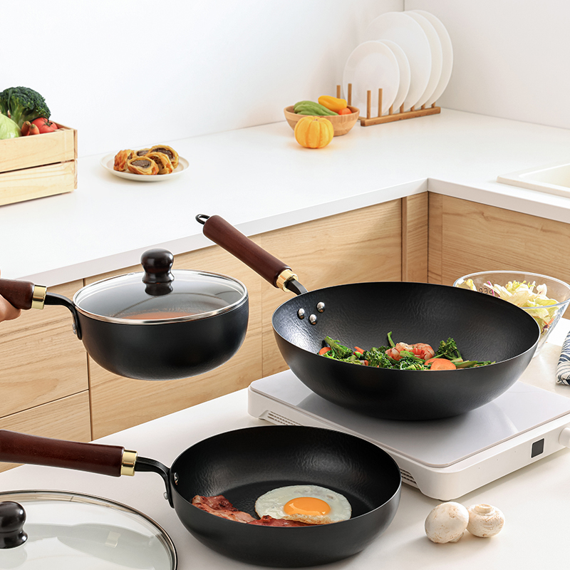 WORLD KITCHEN 零涂层系列中式锅具三件组WK-GJ03J99C-JY/KZ高清大图