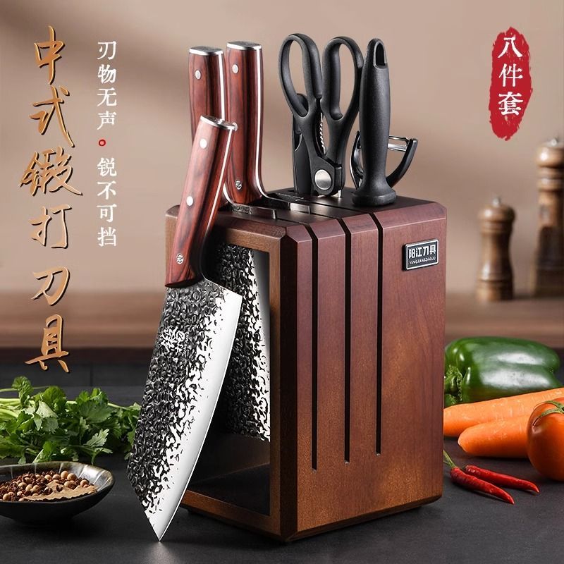厨房刀具锻打套装家用全套切片菜刀砍骨不锈钢切菜刀组合X8169高清大图