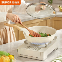苏泊尔 SUPOR 煎炒锅家用星星石不粘锅麦饭石色炒菜锅28cm电磁炉燃气通用EJ28LAP02
