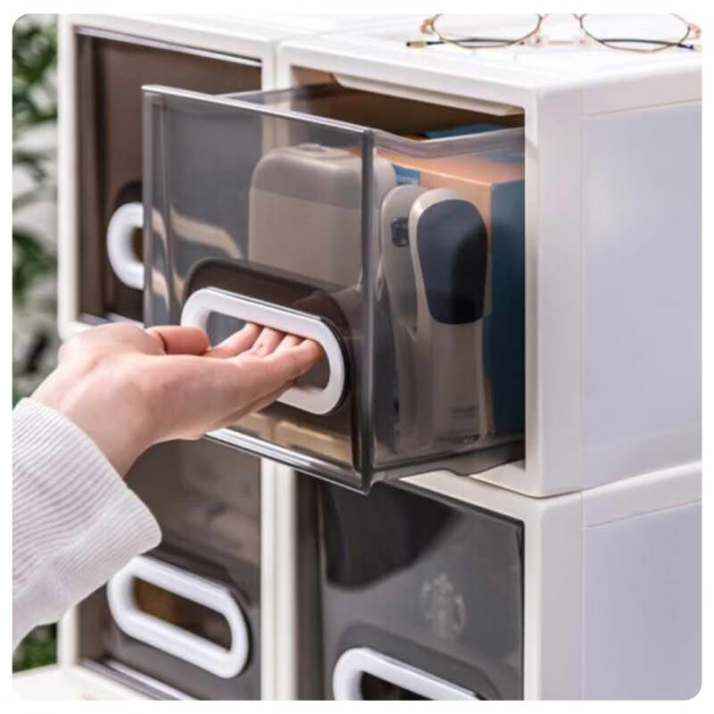 禧天龙(Citylong) 收纳柜衣服收纳箱整理收纳盒办公文具整理抽屉柜 G-5200 烟灰色高清大图