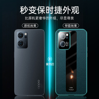 魔画(MOHUA)OPPOReno5手机壳pro超薄防摔素皮新款Reno6保护套全包镜头Reno7秒变保时捷