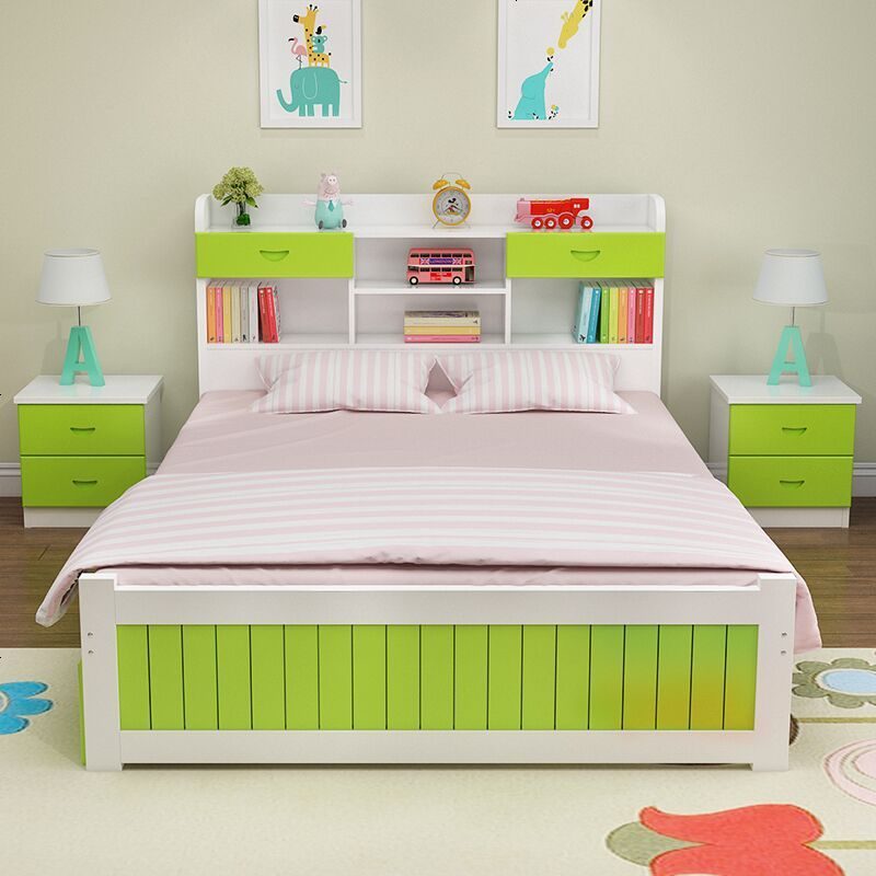 2米1.5米男孩女孩松木床单人床拼接实木