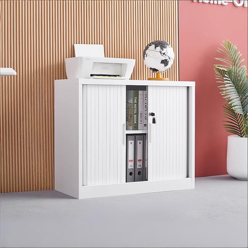 易企采 【白色 内一板】760*900*400MM 推拉卷帘办公文件铁皮柜 单位:台 货期七天 质保一年( 颜色可选)