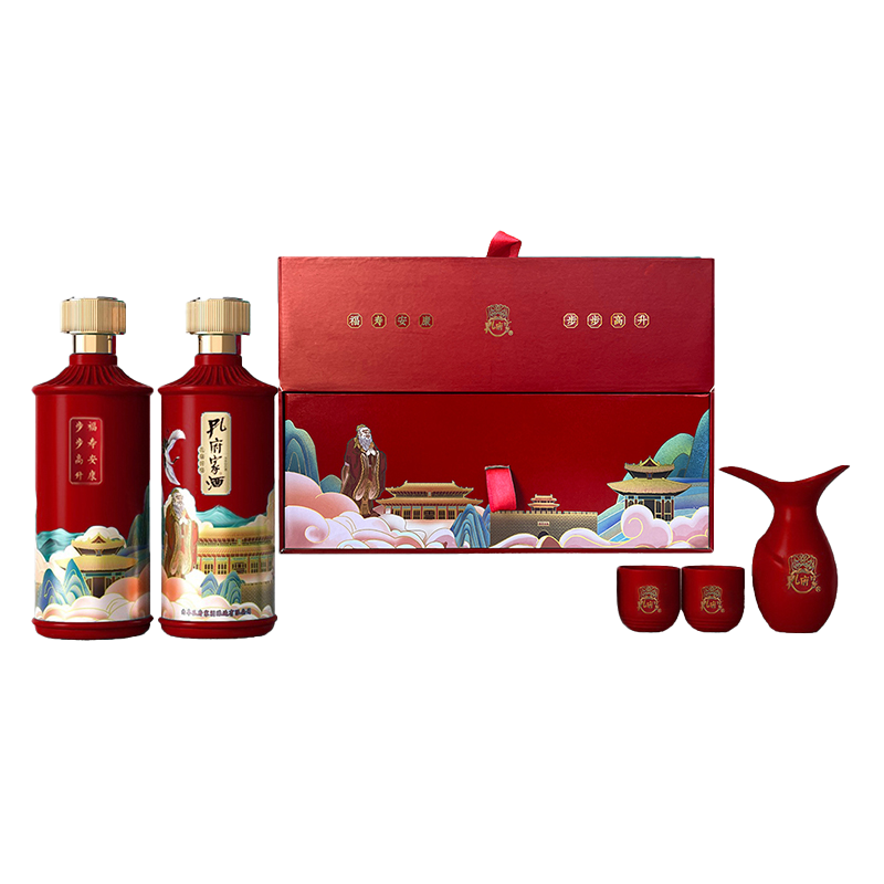 孔府家浓香型纯粮酒500ml 52度礼盒装 婚礼婚宴用酒精选糯米酿造通风储存高清大图