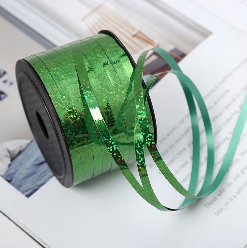 结婚婚庆婚礼绳子用品扎带气球布置装饰氦气彩带丝带派对镭射绑绳- -- -彩带- -绿色1卷【91米】