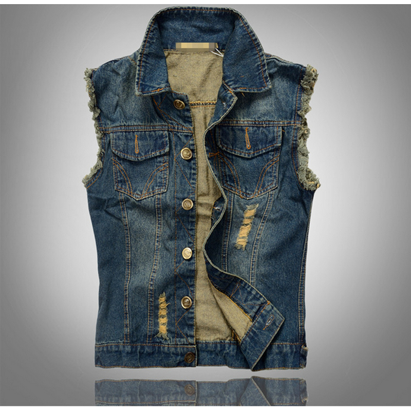 suntek男士夏春秋冬季黑色牛仔马甲修身潮无袖坎肩韩版加大加肥背心