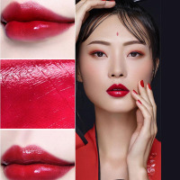 美康粉黛(MEIKING)镜面玻璃唇釉口红 勿相忘02 浓情酒红色 女不易粘杯水润持久 保湿滋润 学生口红彩妆
