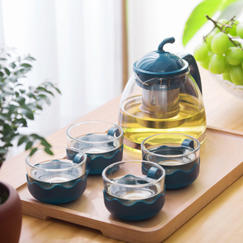 婉婷玻璃制品茶壶茶具茶海水具水杯套装水壶保温杯保温壶套装礼品