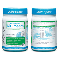 [守护中老年人肠胃,改善消化不良]life space 生命领域 60+老人益生菌胶囊 60粒/瓶 澳洲进口